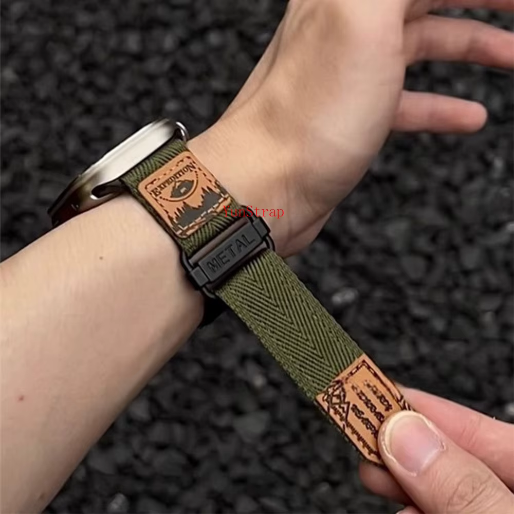 Bracelet en Nylon à boucle pour Apple Watch