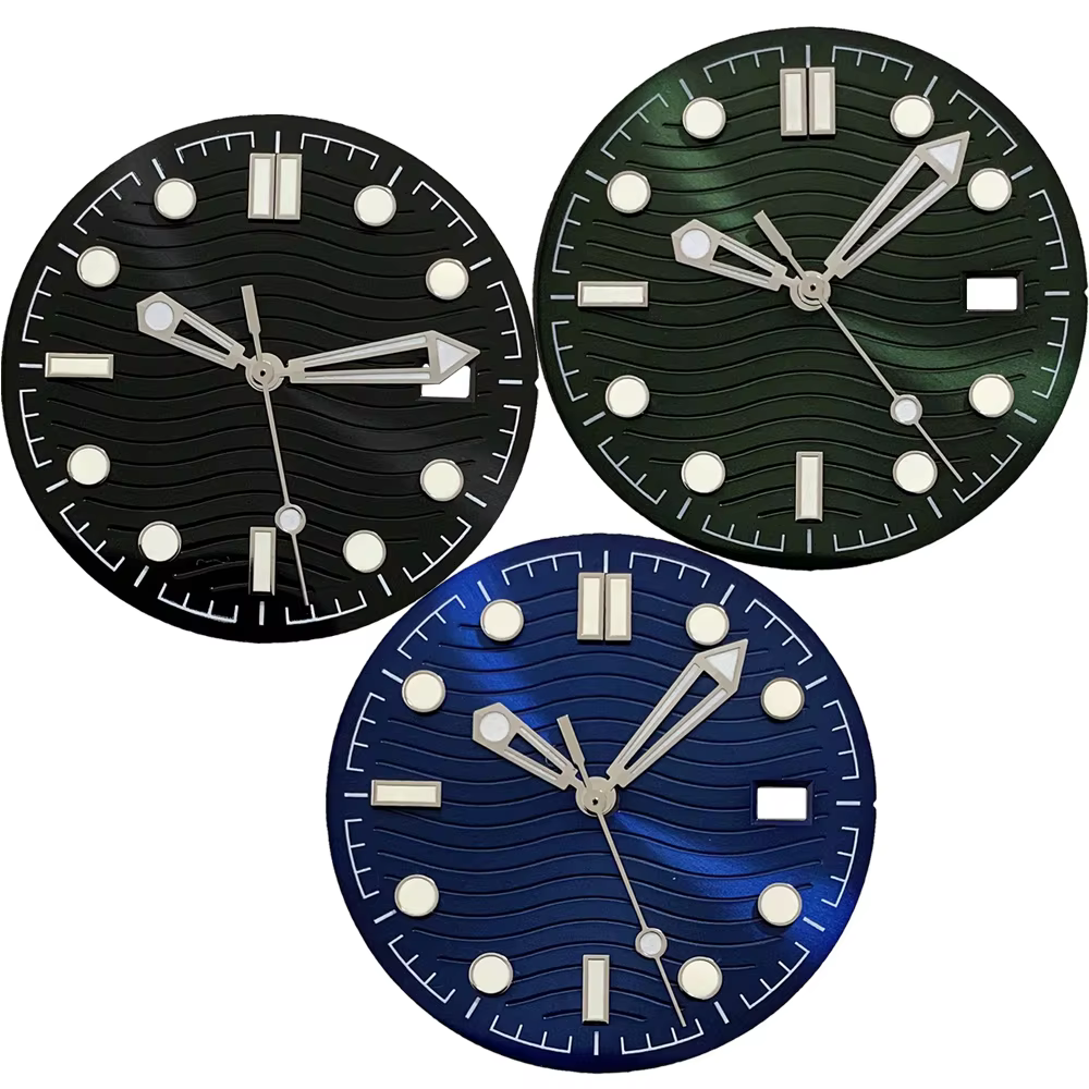 Cadran de montre lumineux vert 31 mm pour mouvement NH35