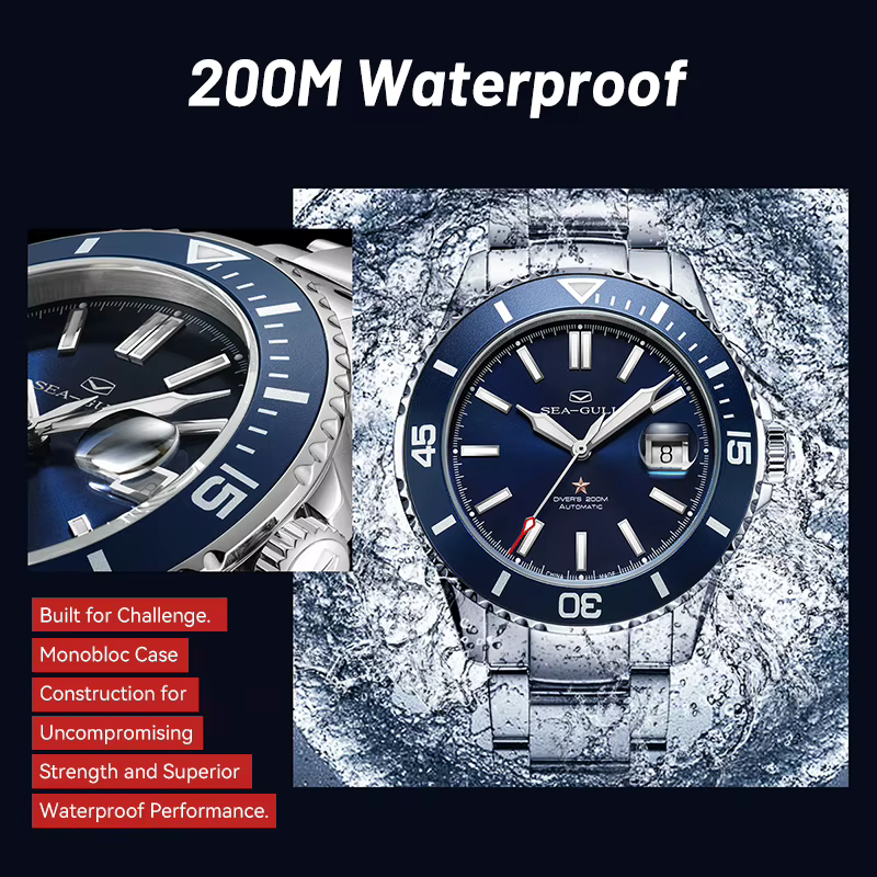 Seaghydrrelogio-Montre mécanique automatique pour homme