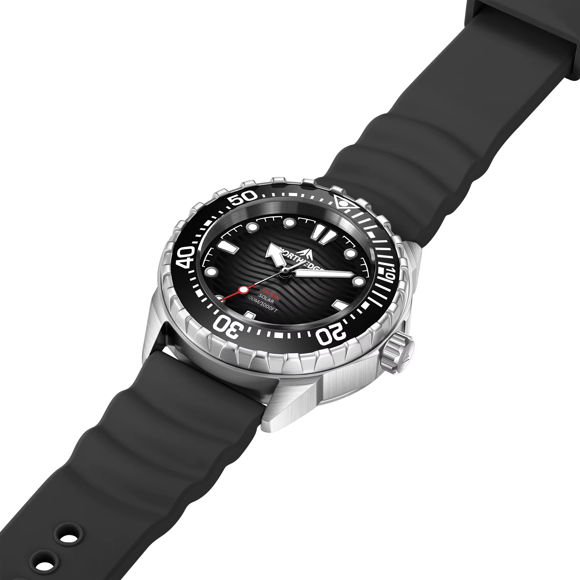 Nouvelle montre de plongée solaire NORTH EDGE 2026 TRITON pour hommes