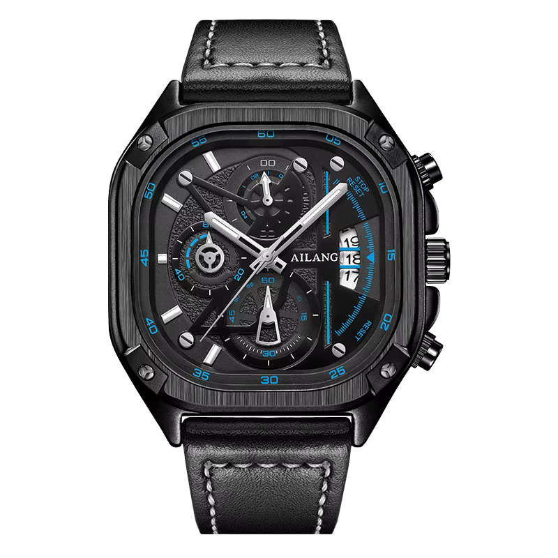 AILANG Tourbillon montres en cuir Couple ensemble unisexe