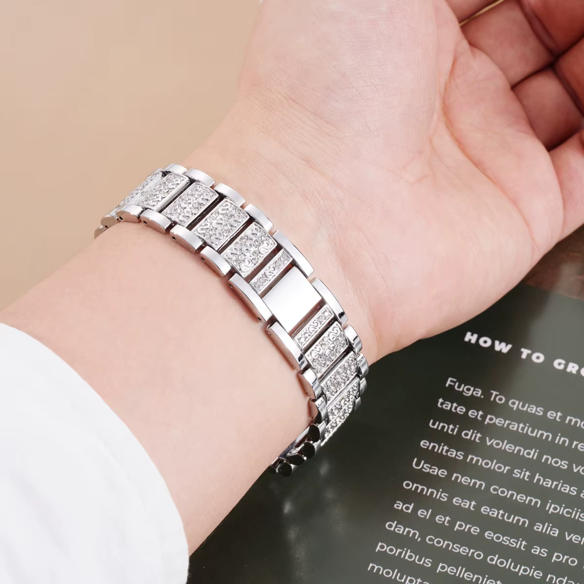 Bracelet à maillons en diamant pour Samsung Galaxy Fit 3