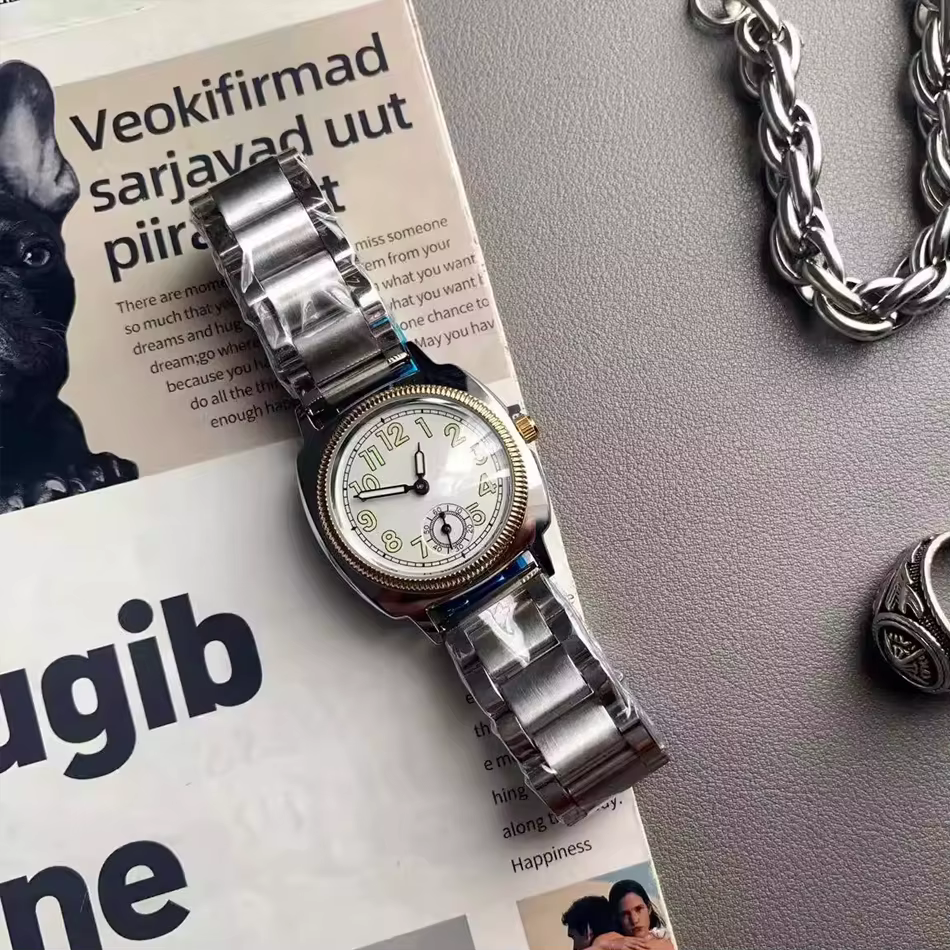 Montre à quartz Y2K en acier