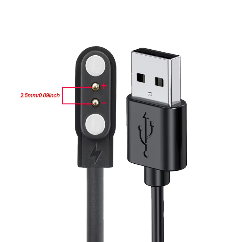 Chargeur de montre connectée à 2 broches pour VeryFitPro ID205L/ID205S/ID205G/ID205U/ID206/GT01