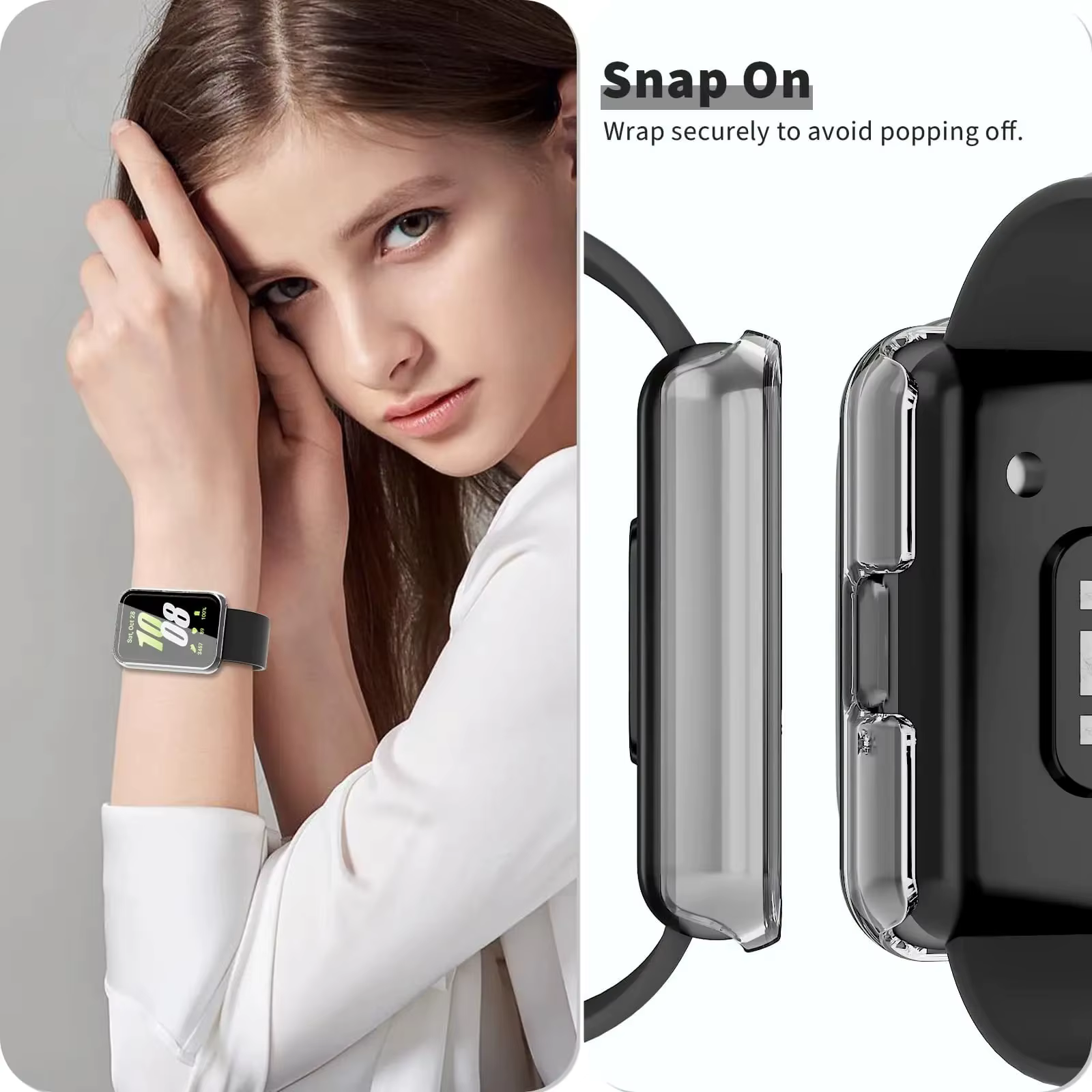 Boîtier de montre Compatible pour Samsung Galaxy Fit3