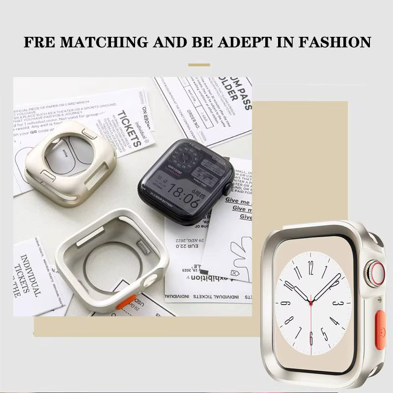 Coque de protection en silicone souple pour Apple Watch 11 10 9 8 7 6 SE 5