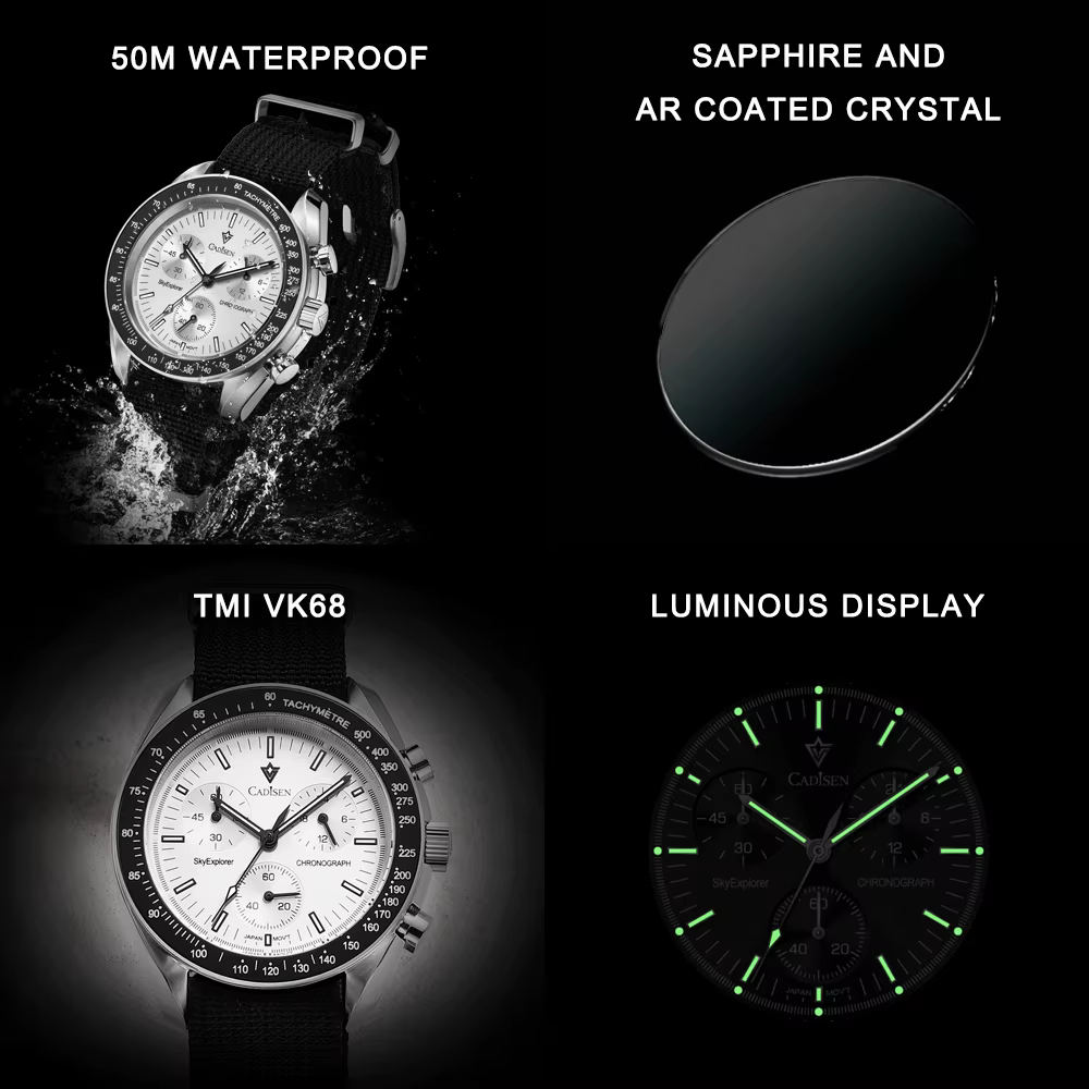 CADISEN nouvelles montres pour hommes montre-bracelet à Quartz de luxe