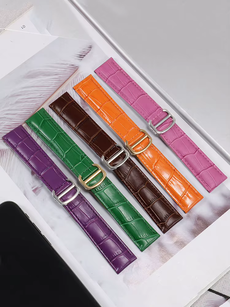 Convient pour bracelet de montre en cuir Cartier clé Catier doit réservoir
