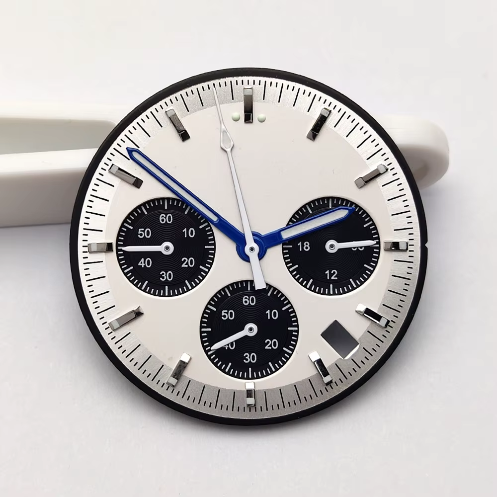 Kit de cadran et aiguilles de montre chronographe multifonctionnel pour homme 32