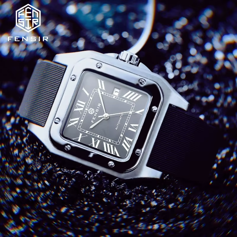 Nouvelle montre carrée pour hommes d'affaires
