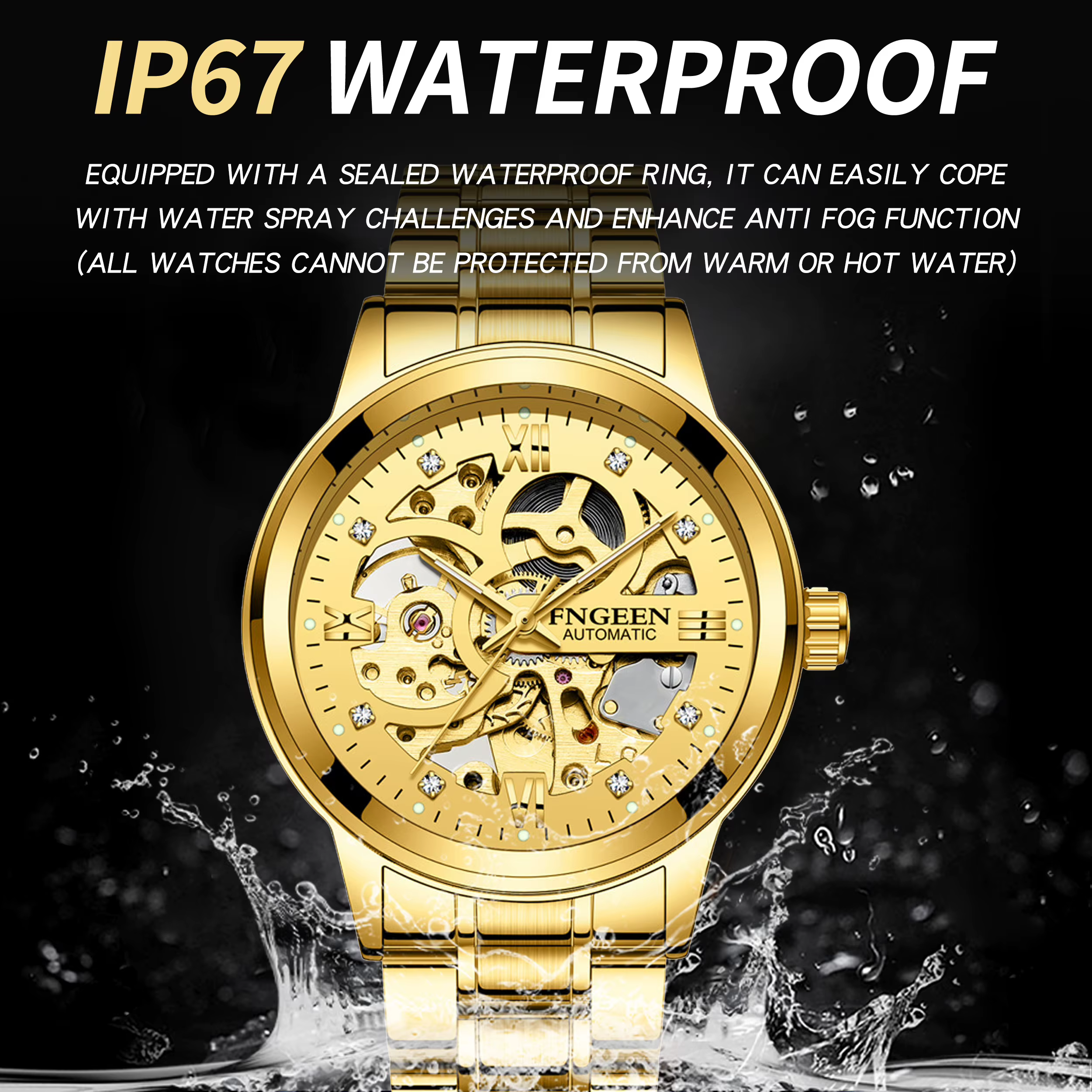 Montres mécaniques authentiques BINBOND pour hommes