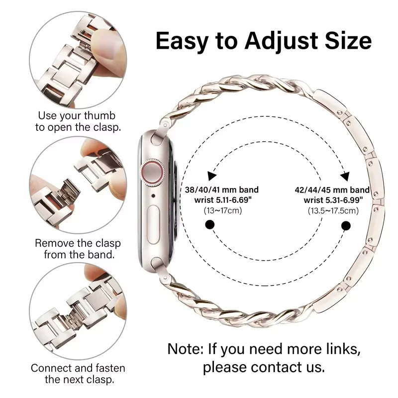 Bracelet à maillons pour Apple Watch