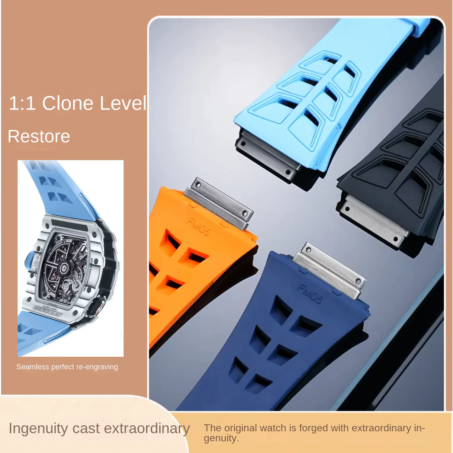 Pour bracelet de montre Richard Mille RM35-03/02/01 RM055 RM030