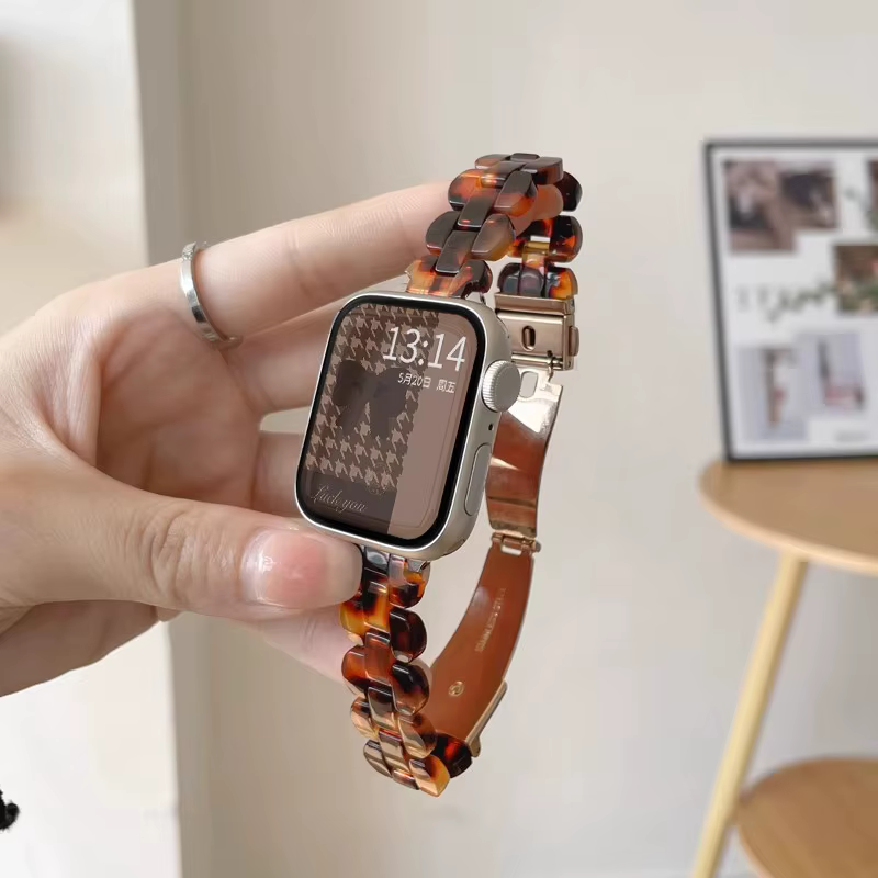 Bracelet en résine transparente arc-en-ciel pour Huawei Watch Fit 5 Pro