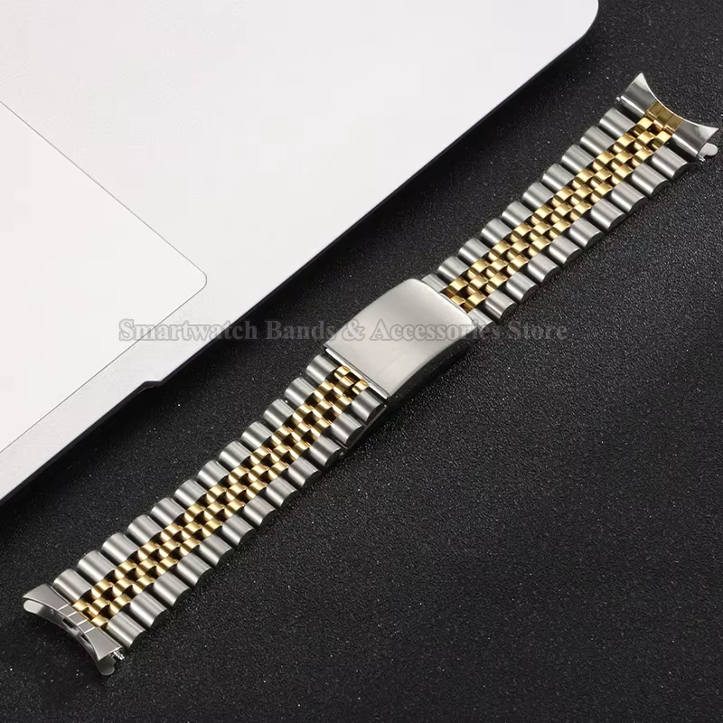 Bracelet de montre en métal à extrémité incurvée, 13/17/18/2/21/22mm, pour Rolex DATEJUST, boucle pliable en acier inoxydable solide pour Bracelet de luxe jubilé