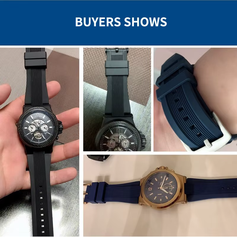 Bracelet de montre en caoutchouc de silicone