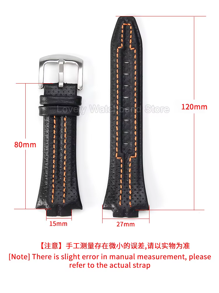 Bracelet de montre en cuir véritable