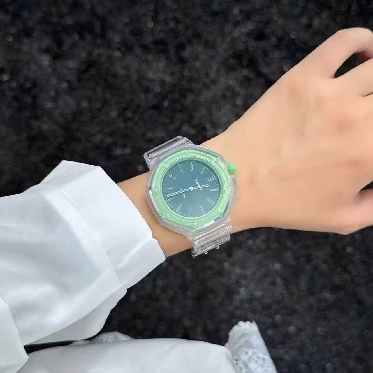 Bracelet de montre transparent pour Swatch X AP Royal Pop
