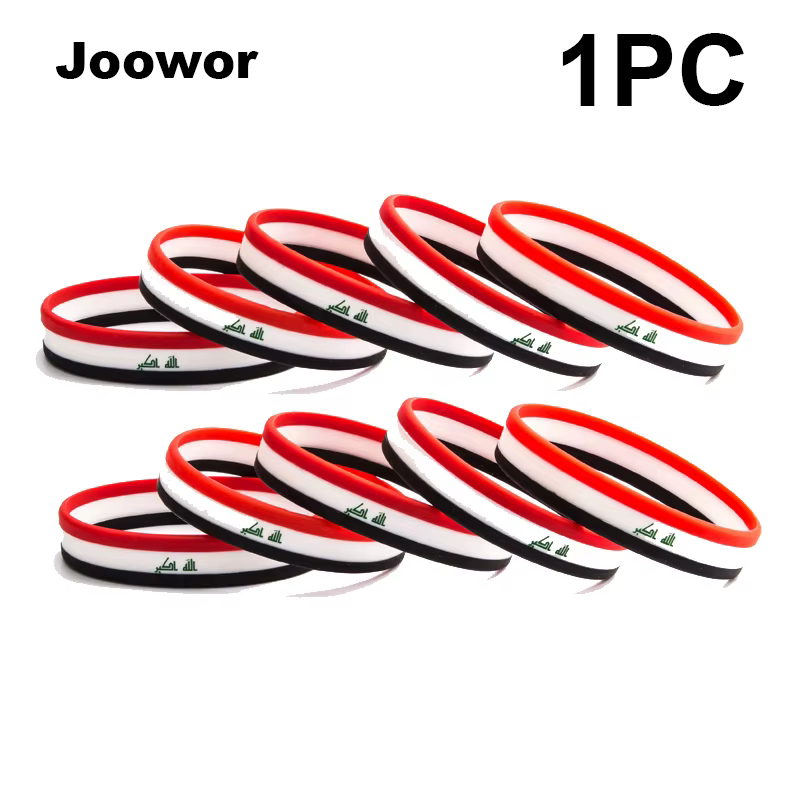 Bracelets en caoutchouc de silicone avec drapeau de Bulgarie