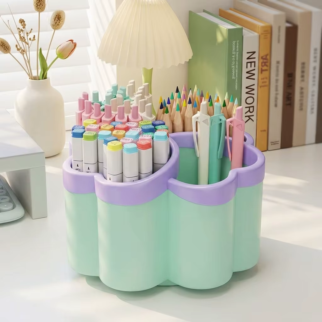 Nouvelle boîte de rangement de bureau avec 4 compartiments, organiseur pour le bureau, la papeterie et les articles divers