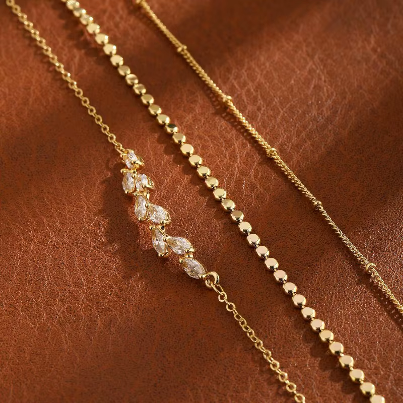 Bracelets de cheville pour femmes et filles, style Boho, plaqué or 14 carats, perles en acier inoxydable, ensemble de bracelets de cheville superposés par Satellite, bijoux cadeaux
