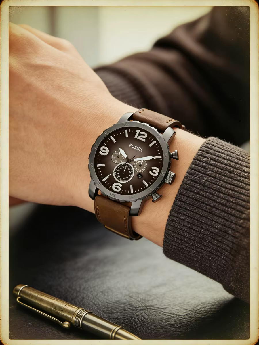 Montre chronographe surdimensionnée Fossil pour homme