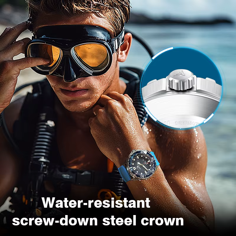 NORTH EDGE 2026 Nouvelle montre de plongée solaire TRITON pour hommes