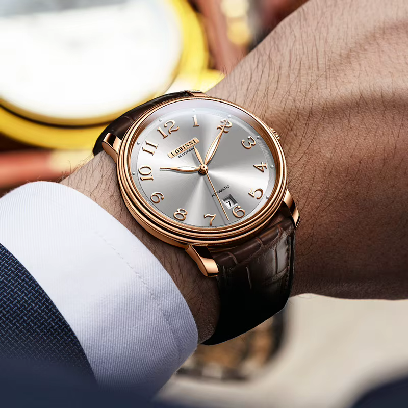 LOBINSettlement MIYOTA-Montres mécaniques automatiques pour hommes, saphir, étanche à 50 m, date automatique Shoous, nouvelle marque suisse de luxe, L9601