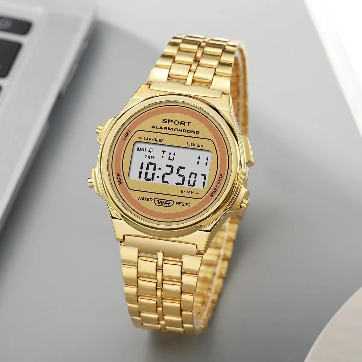 Montre électronique LED pour femmes, décontractée