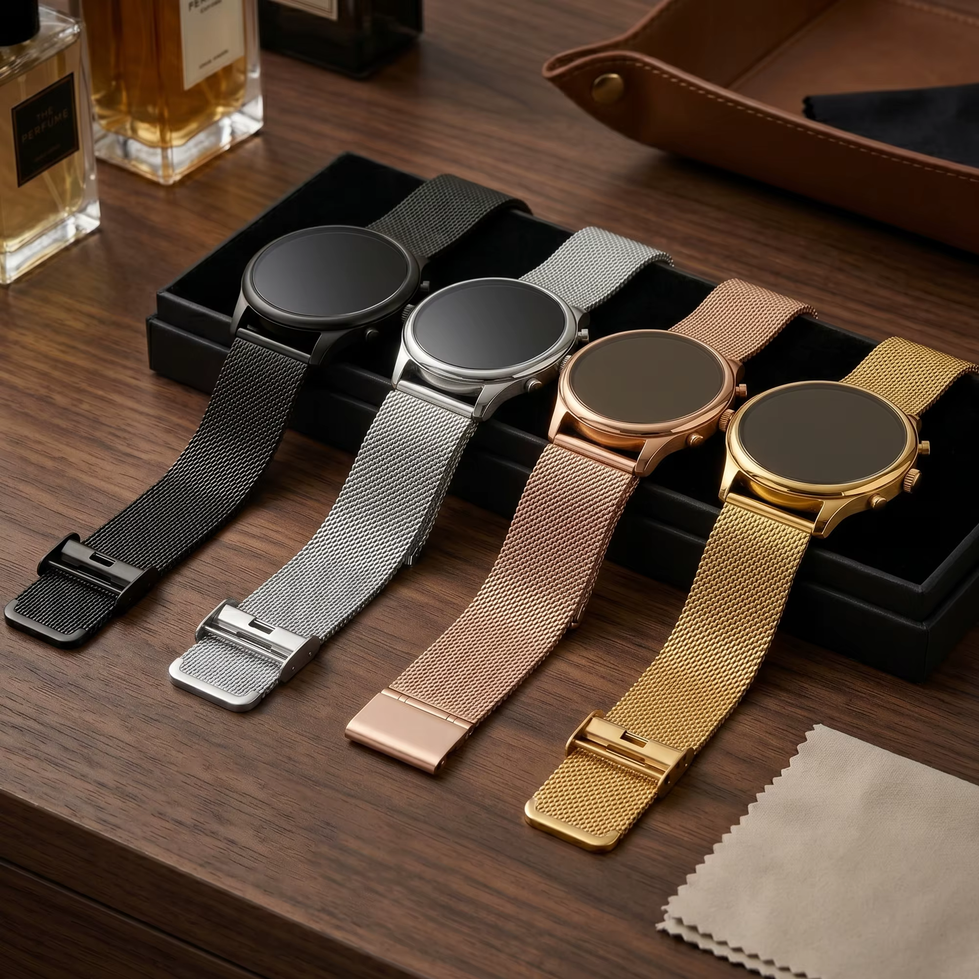 Bracelet de montre à boucle milanaise pour hommes et femmes