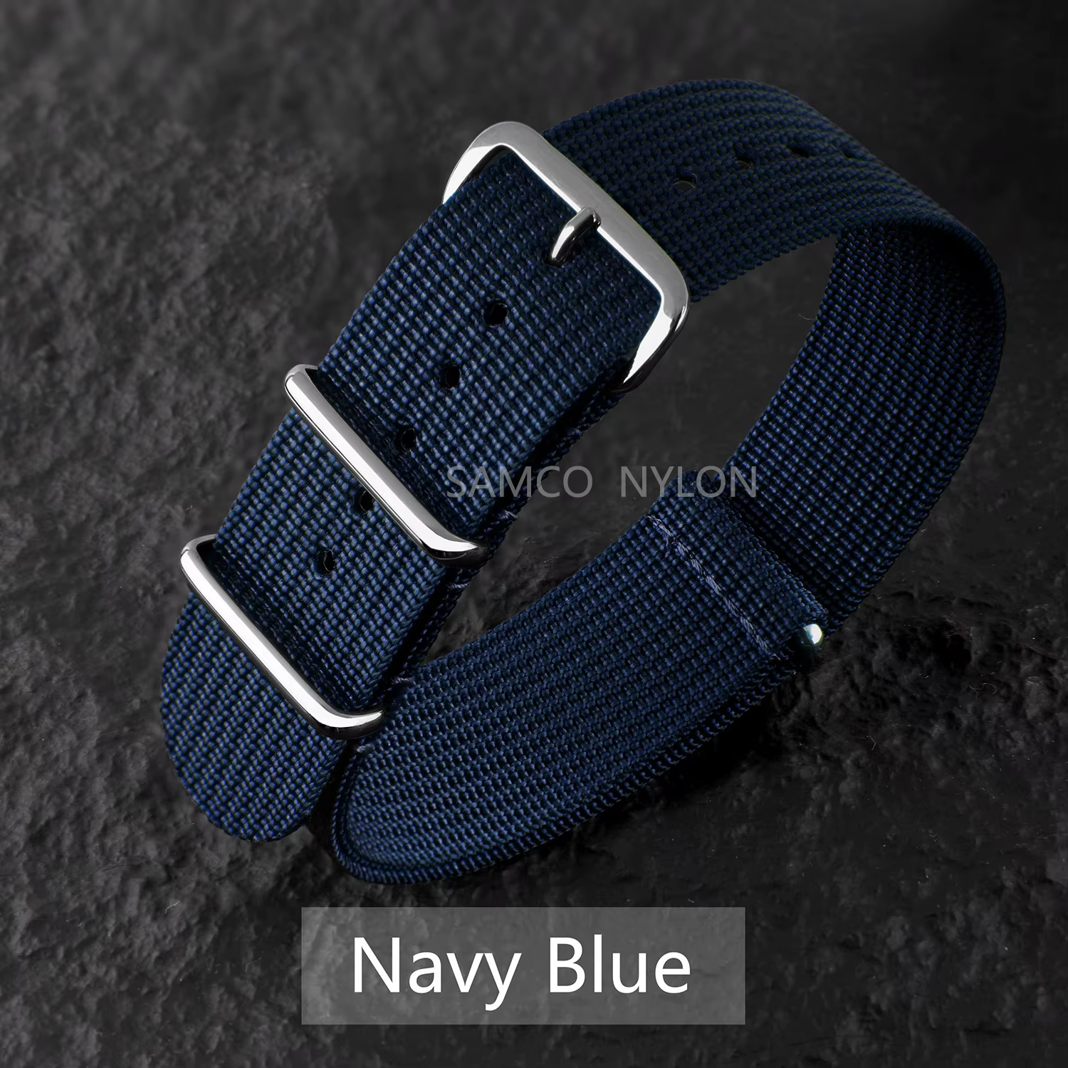 Bracelet de montre en Nylon nervuré 20mm 22mm bracelets