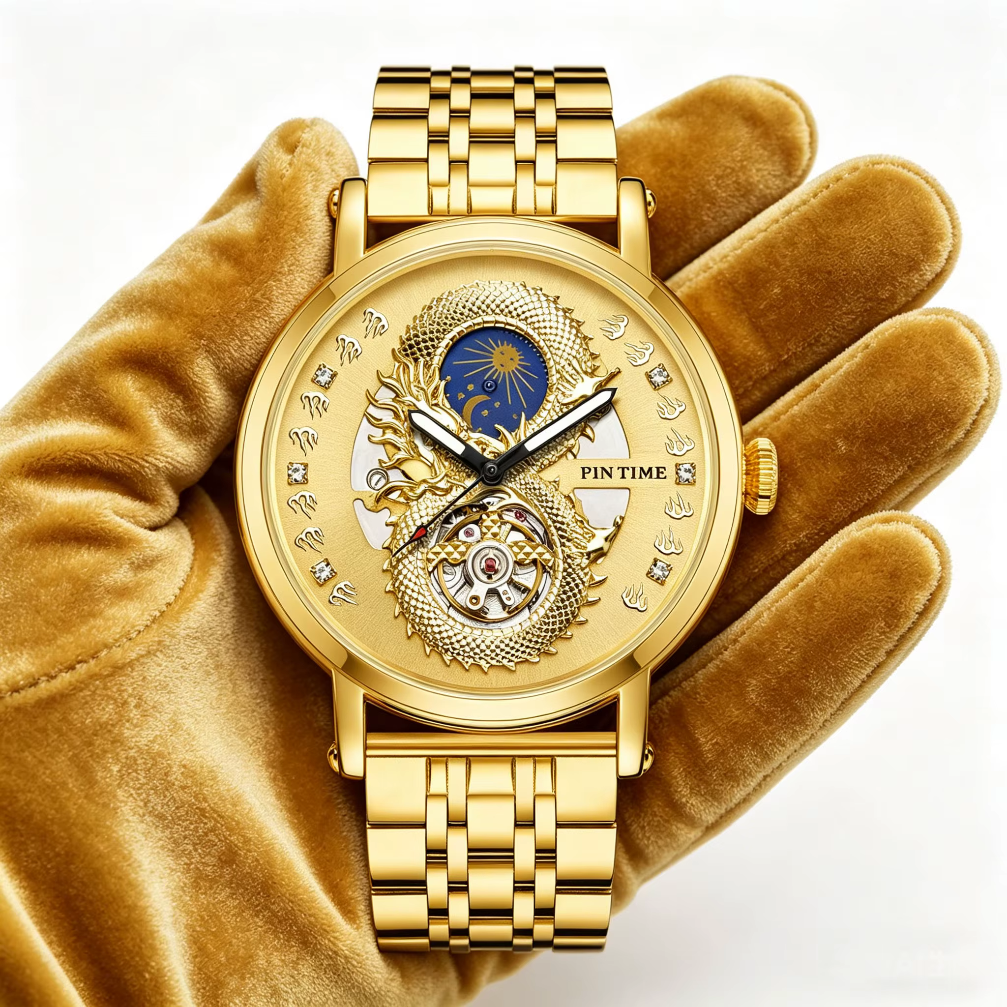 Montre Dragon Doré pour homme