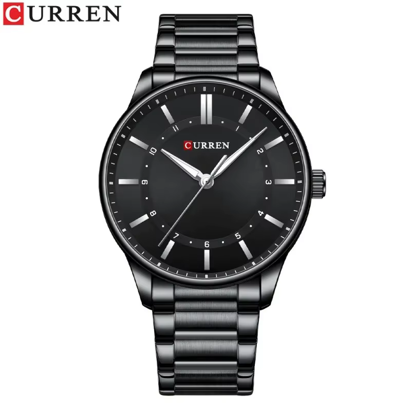 Curren 8430 homme 2025 montre étanche lumineux hommes montre-bracelet à Quartz en acier inoxydable mode sport