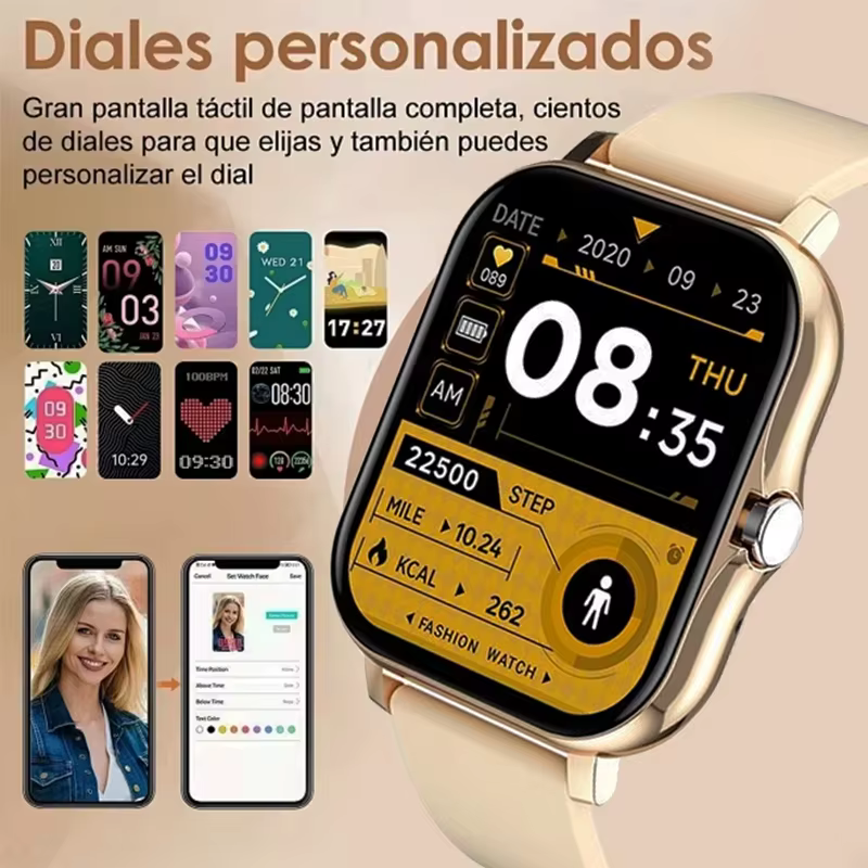 LAXASFIT Nouvelle Montre Connectée Écran HD Répondre aux Appels Passer