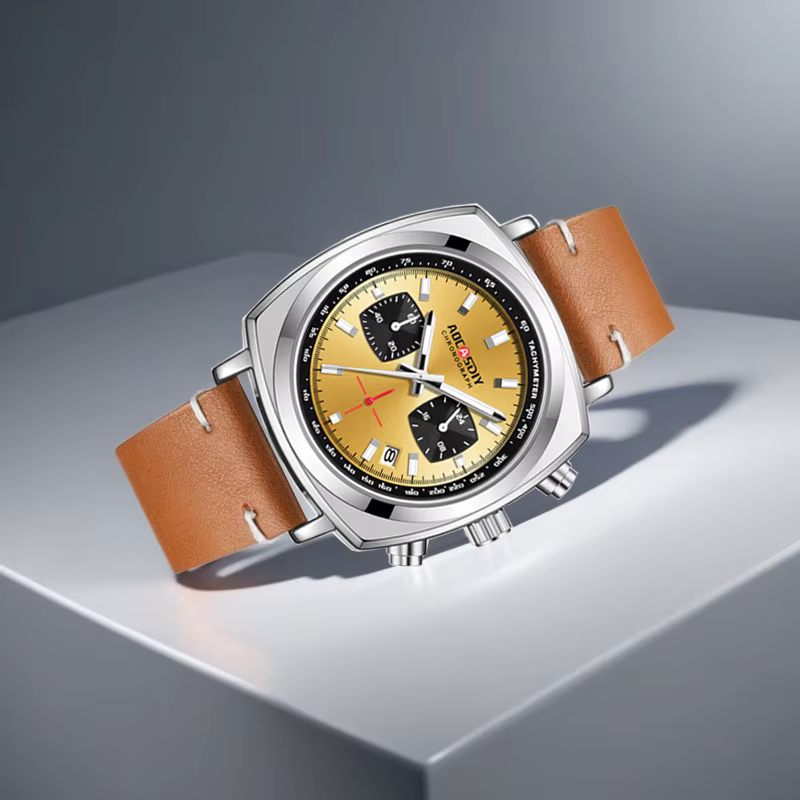 Nouvelles Montres Carrées 2026 pour Hommes – Chronographe Quartz Multifonctionnel à Trois Cadrans et Six Aiguilles