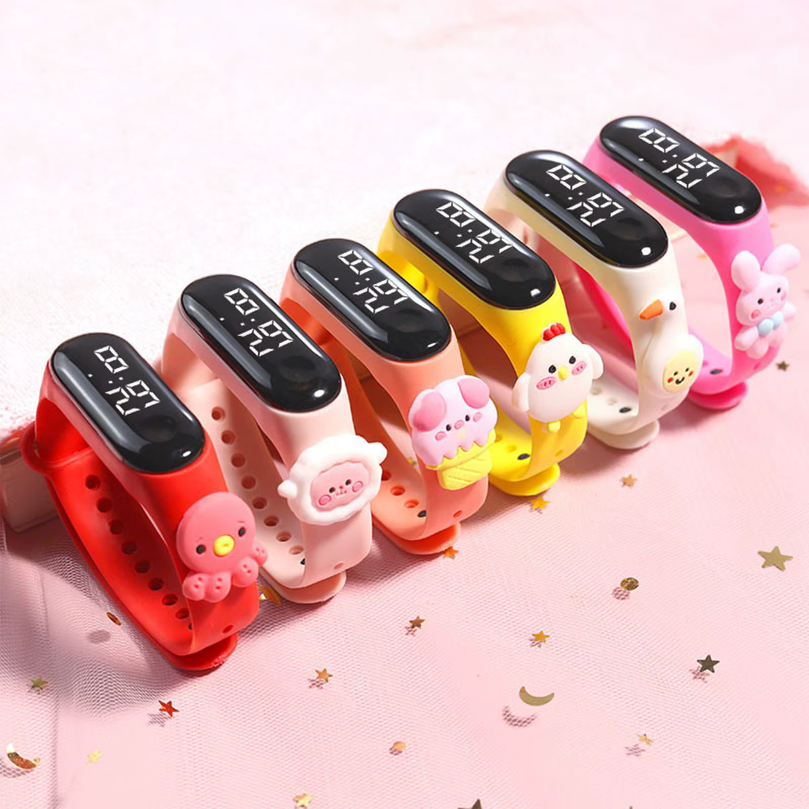 Montre intelligente numérique LED étanche pour enfants