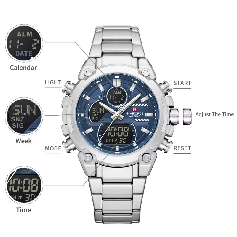 NAVIFORCE – montre-bracelet multifonction pour hommes