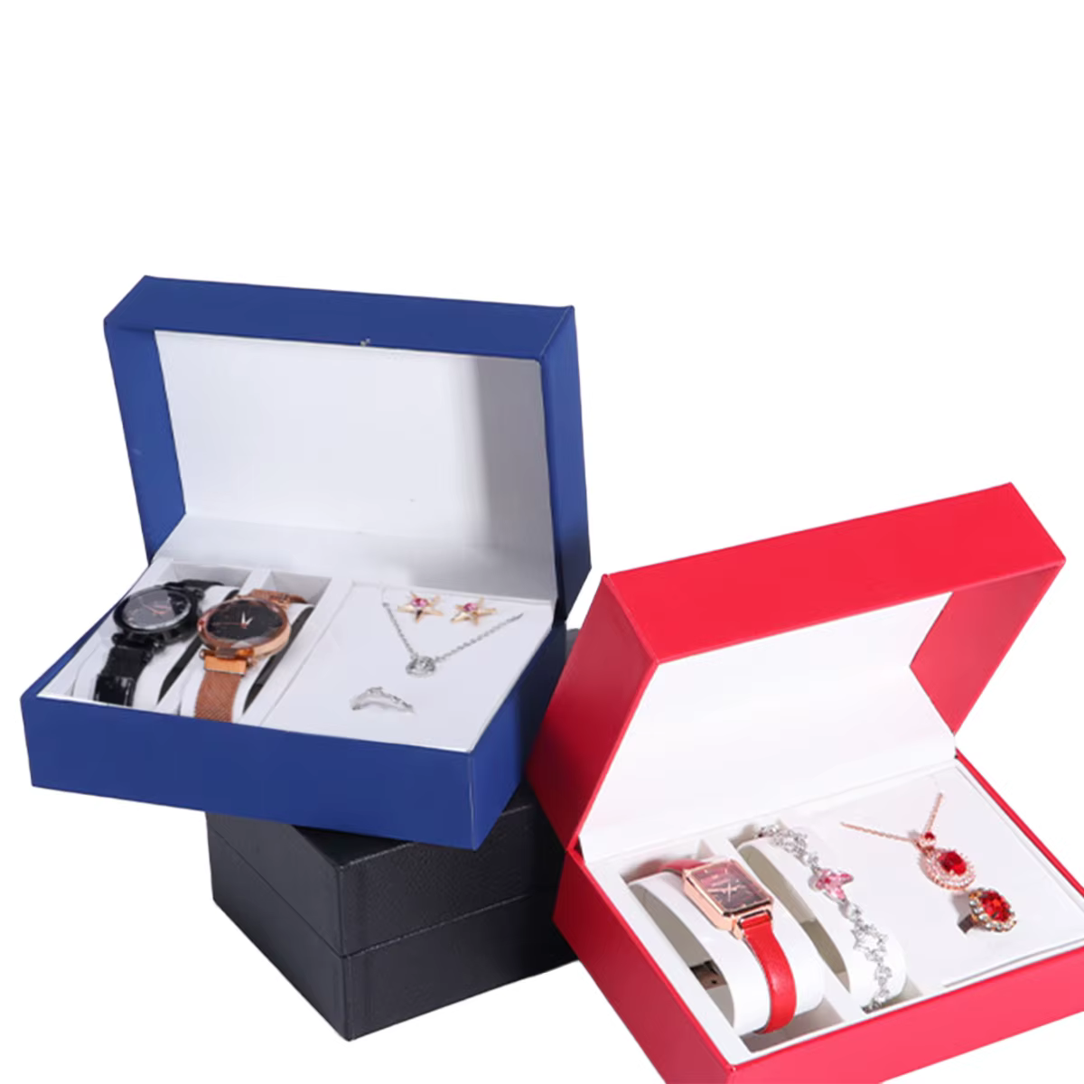 Boîte à montres de luxe en cuir PU