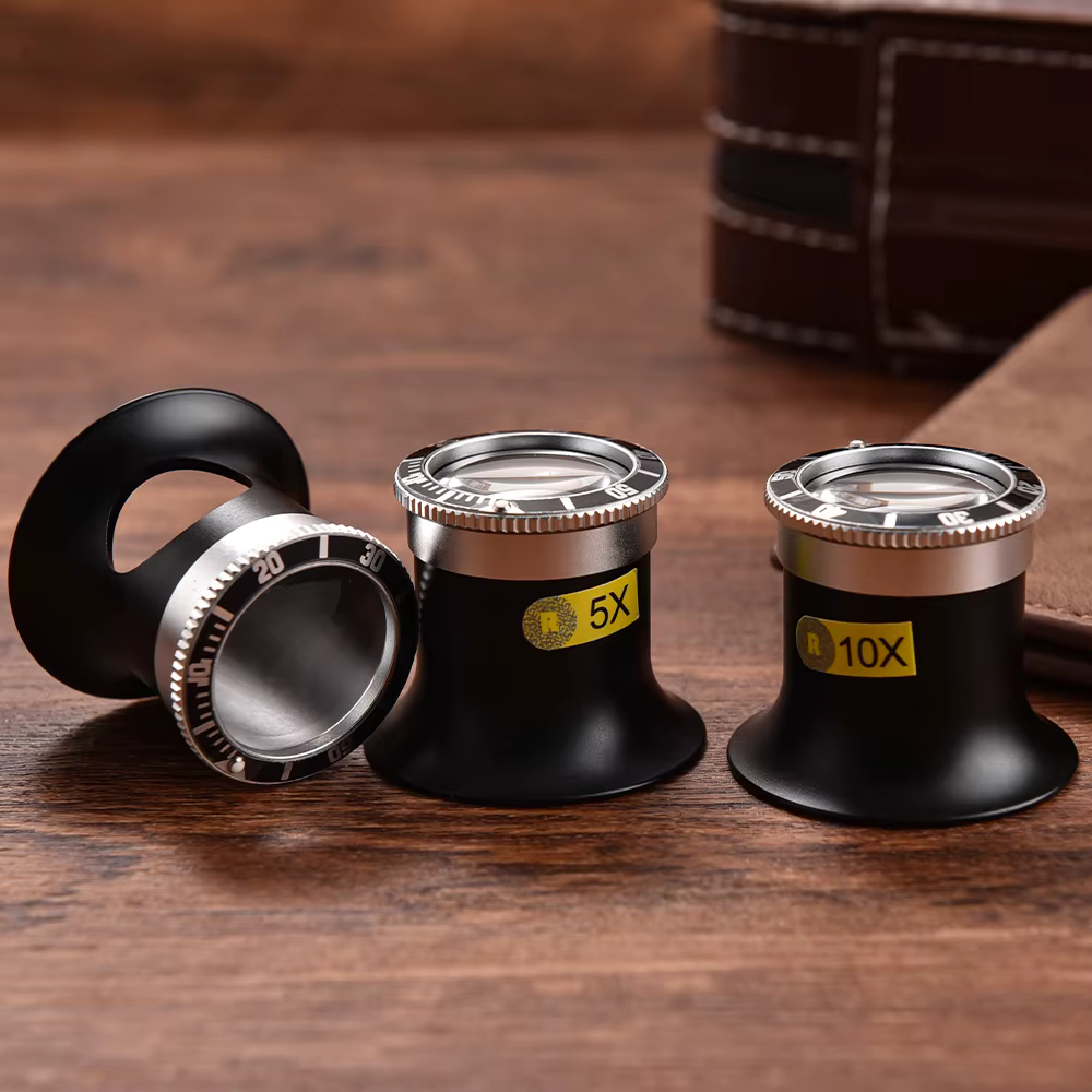 JUELONG alliage d'aluminium qualité supérieure 5X/10X/20X montre collecteurs Loupe oculaire pour RLX SubMariner et série GMT