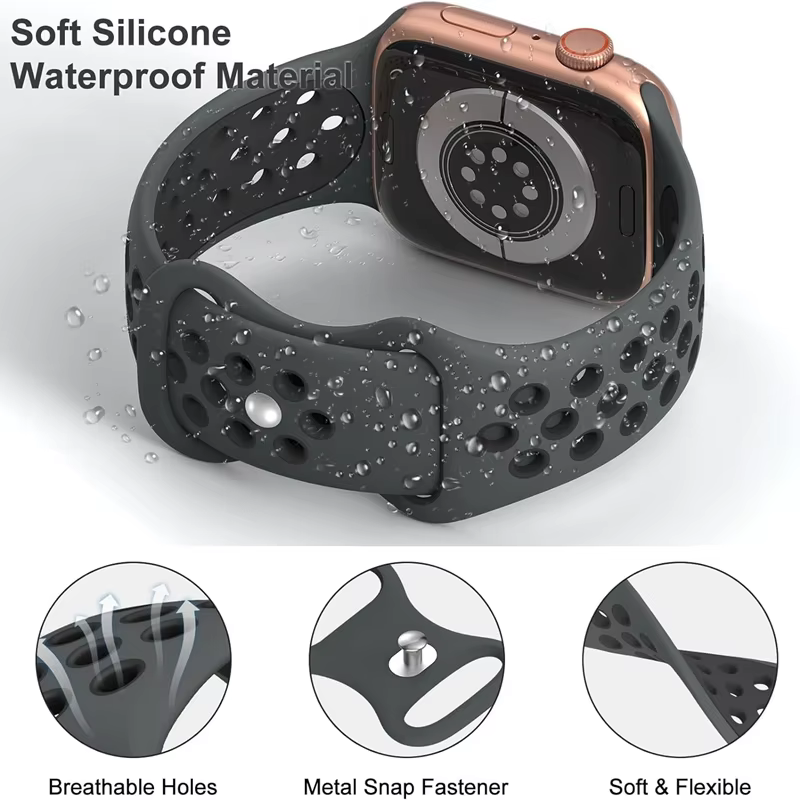 Bracelet de montre en Silicone pour Apple watch