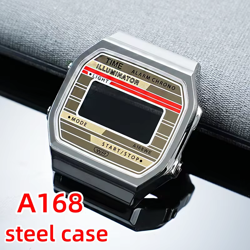 Boîtier en métal pour montre Casio A168WA