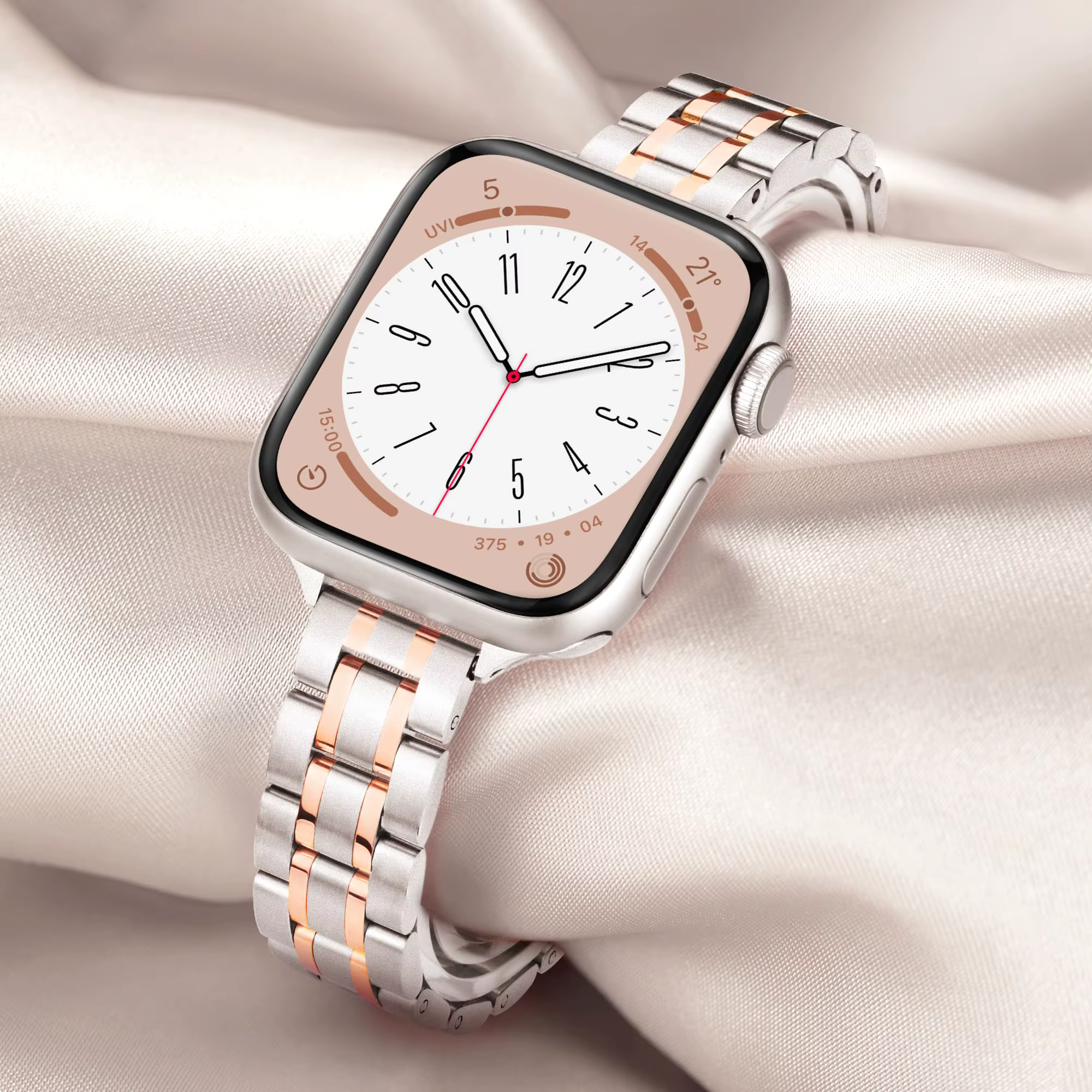 Bracelet de montre fin en acier inoxydable pour femmes