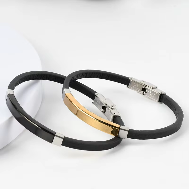 Chimman-Bracelets en cuir pour hommes