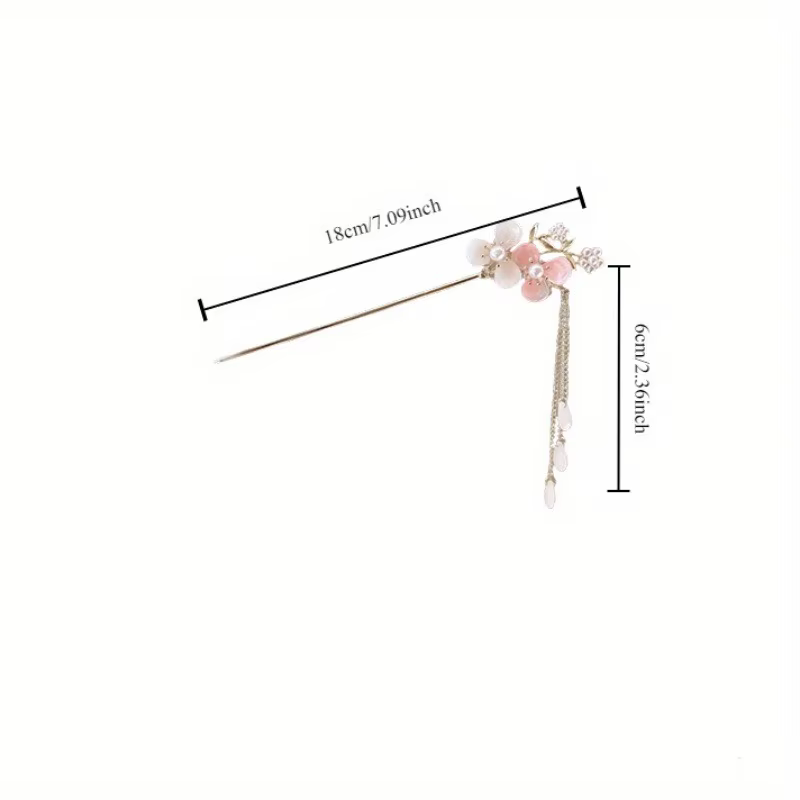 Accessoire de cheveux romantique de Style chinois, bijoux en alliage, aiguille à cheveux pour femmes, adapté à un usage quotidien, cadeaux, épingle à cheveux à la mode pour filles, 1 pièce