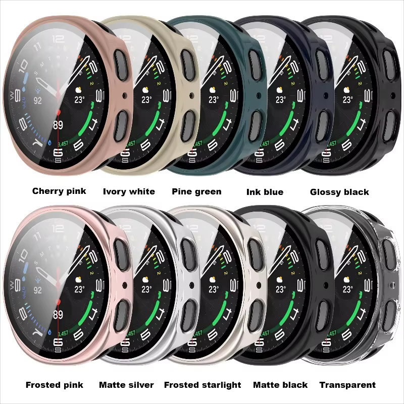 Verre trempé + boîtier PC pour Samsung Galaxy Watch 8 40/44mm classique 46mm coque de protection Anti-chute