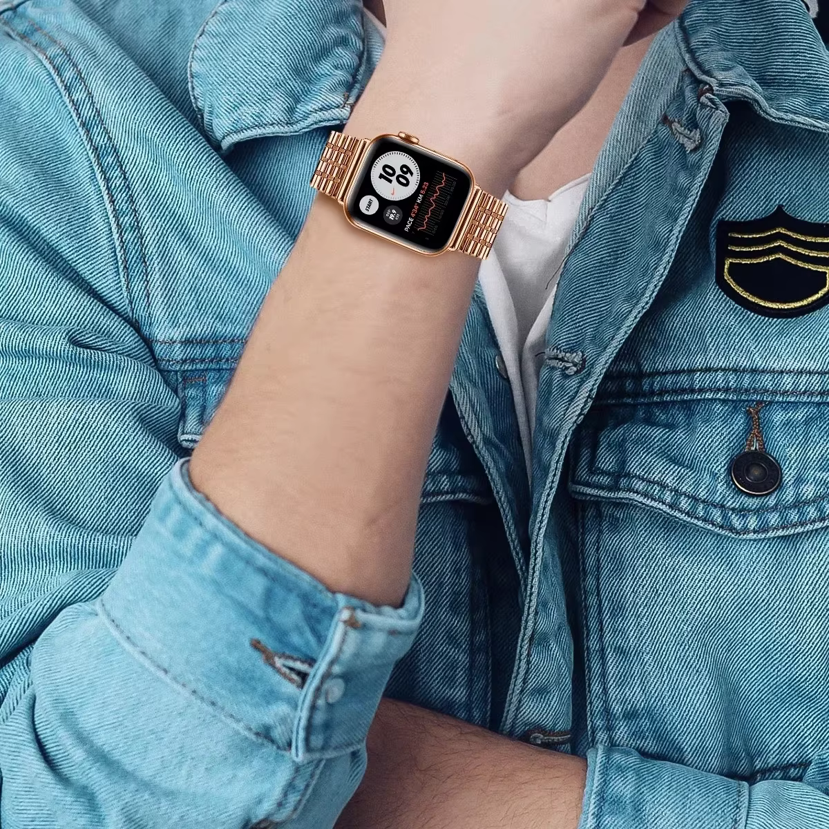 Bracelet à maillons pour montre apple 8 7 45mm 41mm SE 6 5 4 44mm 40mm