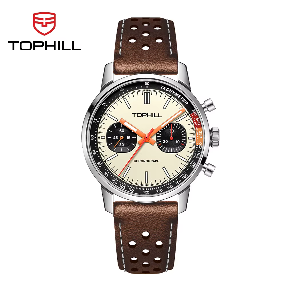 TOPHILL montre 1963 chronographe mécanique montre-bracelet mouette ST1901 mouvement pilote