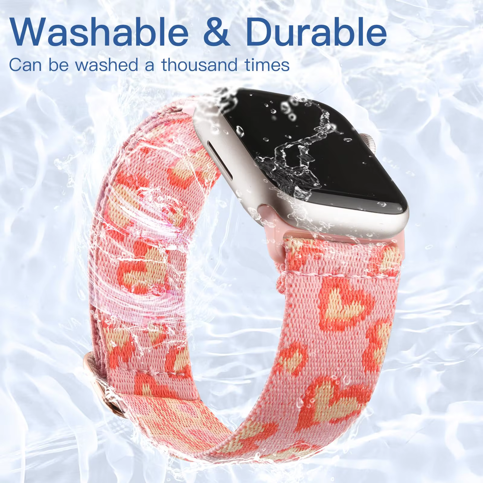 Bracelet de montre en nylon extensible compatible avec Apple Watch 38 mm 40 mm 41 mm 42 mm 44 mm 45 mm