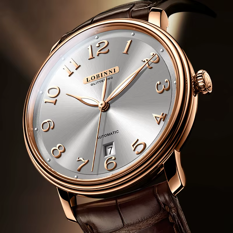 LOBINSettlement MIYOTA-Montres mécaniques automatiques pour hommes, saphir, étanche à 50 m, date automatique Shoous, nouvelle marque suisse de luxe, L9601