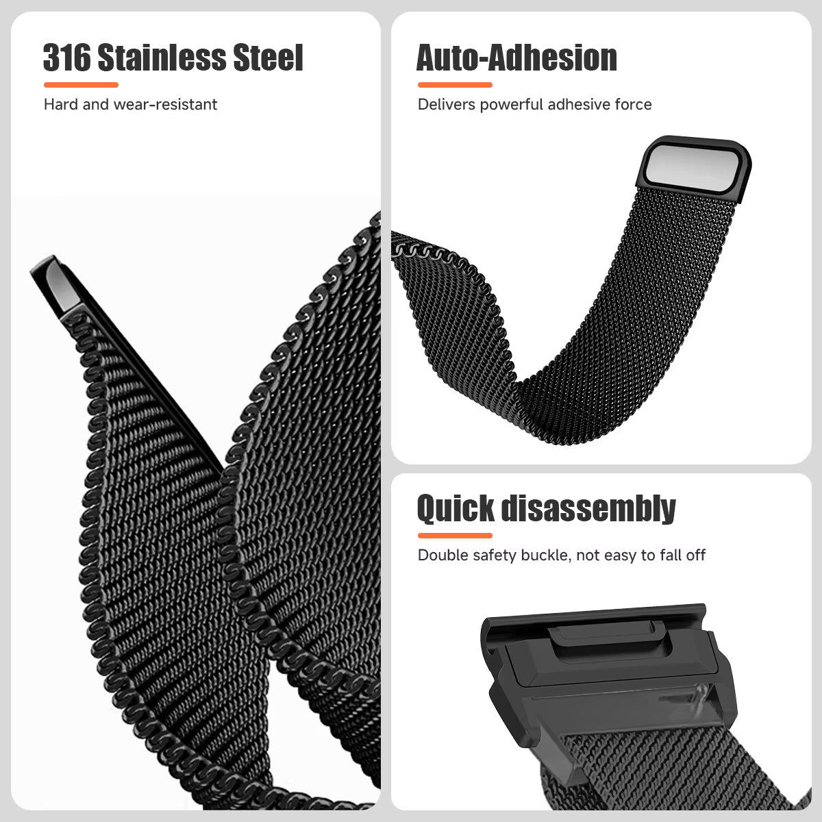 Bracelet milanais 22/26mm pour montre Garmin Fenix 8 51 /Epix Pro Gen2 51mm 47mm/6X 7X Pro/Fenix 5XPlus forerunner 570 965